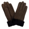 gant cuir shearling revers cousu main 300 brun-choco